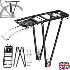 Rear Pannier Rack Alloy Bicycle Bike Luggage Carrier Rear Mounted 3 Way Fitting