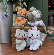 Disneyland Store Lucifer Cat Plush Berlioz Cat Toulouse Cat Keychain