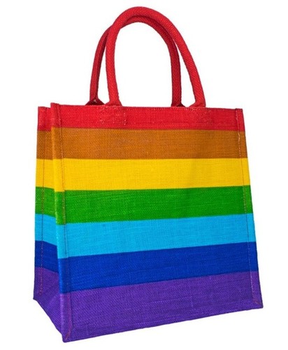 Rainbow tote bag shared earth - bag,