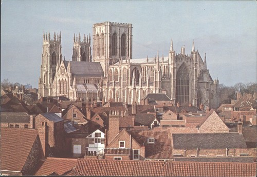 Vintage york minster postcard - york,