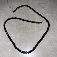 Black Agate Rounds 4mm Strand
