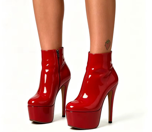 Platform stiletto ankle boots - platform,