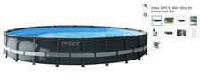 Intex 20ft x 48inch Round Ultra XTR Metal Frame Swimming Pool, Filter & Cover