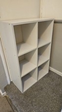 IKEA Kallax White Shelving Unit 6 Cubes Storage Unit Display Stand