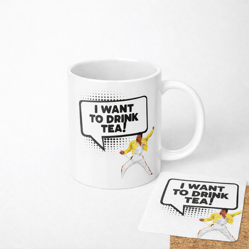 Want drink tea - want, mug