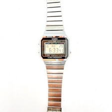 Casio A700W (Module 3472) Digital Alarm Chronograph Watch — Stainless Band, WR