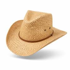 Unisex Straw Cowboy Hat Bead