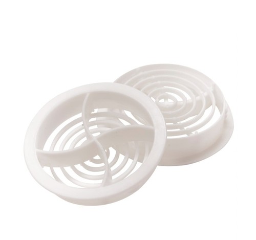 70mm white plastic round - white,