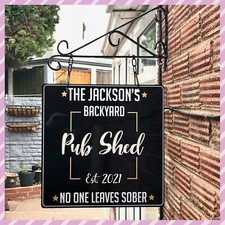 Personalised Pub Shed Hanging
