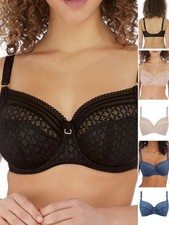 Freya Viva Lace Bra Side Support Underwired Bras Full Cup Lace Stretch Lingerie