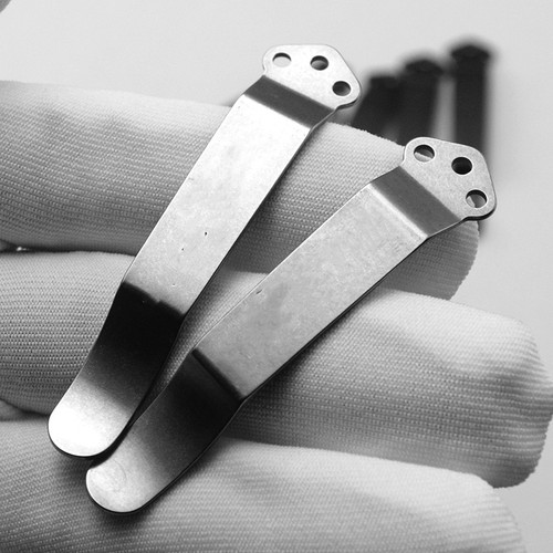 Stainless steel pocket clips - stainless,