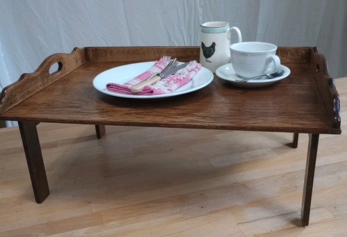Antique serving tray oak - tray,