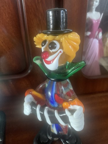 Murano glass clown figurine - murano,