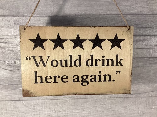 Novelty wooden wall sign five - sign:,