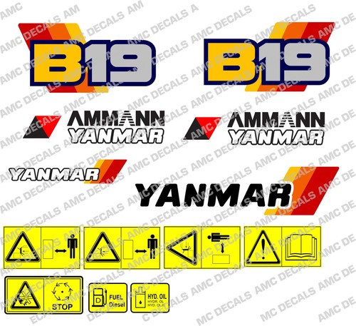 Yanmar b19 digger decal - b19,
