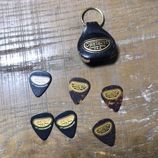 6x Rare Gretsch Custom Shop USA guitar pick signed by Stephen Stern With Pouch