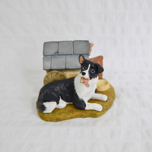 Border collie dog figurine - border,