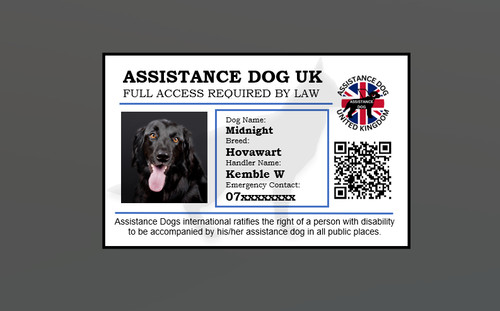 Assistance dog service id - service,