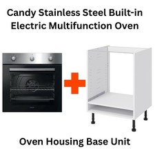 Candy Hoover Stainless Steel Built-in Electric Fan Oven with Housing Cabinet
