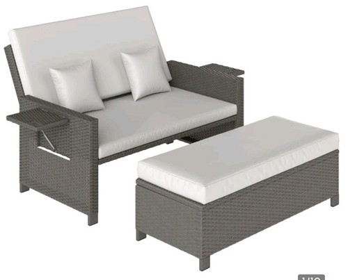 Outsunny rattan day bed - bed,, with