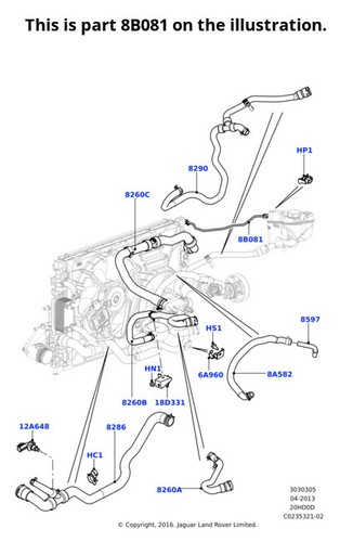 Land rover overflow hose - overflow,