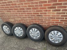 SET OF FORD TRANSIT 14” ORIGINAL STEEL WHEELS WITH 195R 14C TYRES AND COVERS