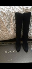 gucci suede heel boots, size