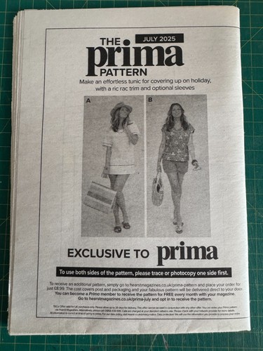 Prima sewing pattern for women - pattern,