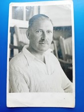  C1948 Essex Cricket Team Captain TOM PEARCE Postcard Size Photograph Rppc