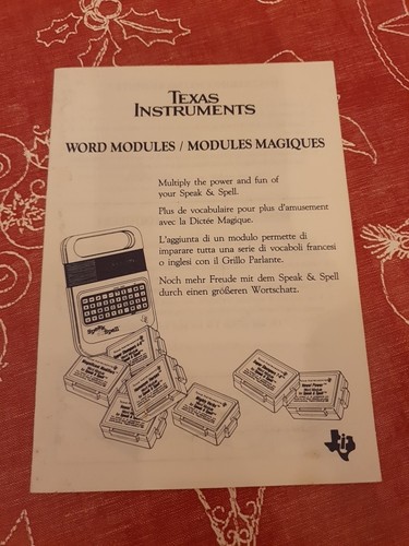 Speak spell module - spell,