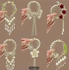 Women 6 Pcs Golden Lily & Bow