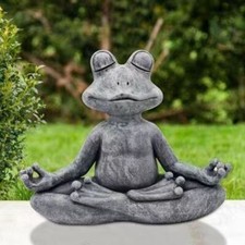 Frog Meditating Garden Statue