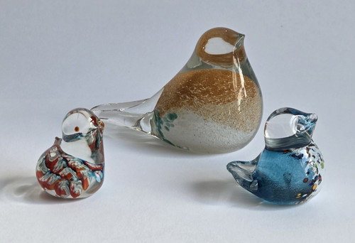 Set glass bird - set,