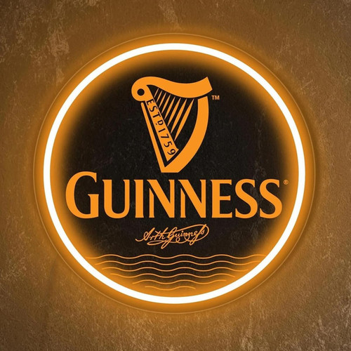 Guinness neon sign - beer, bar