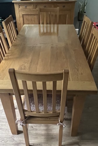 French oak dining table - oak, with