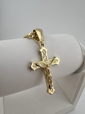 Solid 9ct yellow gold cross - yellow,