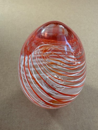Vintage red white swirl - &,