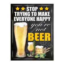 Metal Sign Plaque Not Beer
