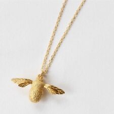 Stunning Gold Bee Chain Necklace 925 Sterling Silver Women Girls Jewellery Gift