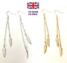 Feather Leaf Earrings Dangle