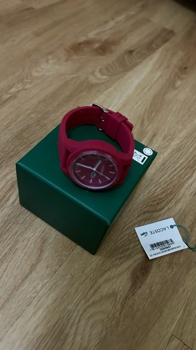Lacoste silicone band pink