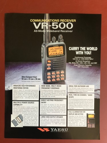 Yaesu 500 brochure a4 - vr-500,