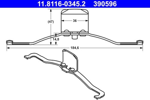 Brake caliper spring ate fits - caliper,