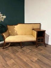 Edwardian Walnut Upholstered settee
