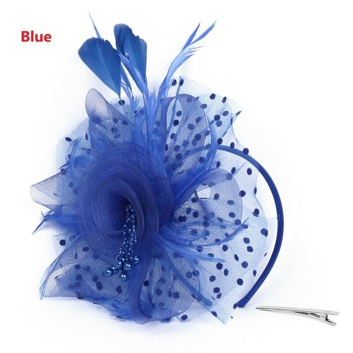 Flower feather fascinator - flower,