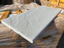Kandla Grey natural sandstone Paving - 900x400x30 bullnose step tread
