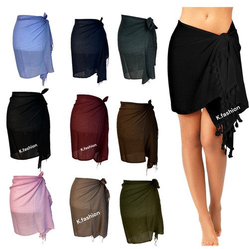 Sarong beach cover - up, sheer