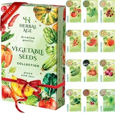 Seed Kit - 12 Vegetable Seed Varieties, 5100 Heirloom Seeds Ready to Grow