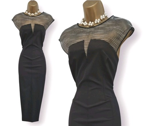 Karen millen black sheer - uk,