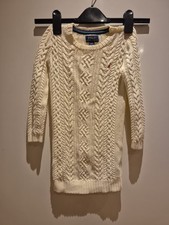 Girls Ralph Lauren Cable Knit Dress In Ivory. Age 4 Years